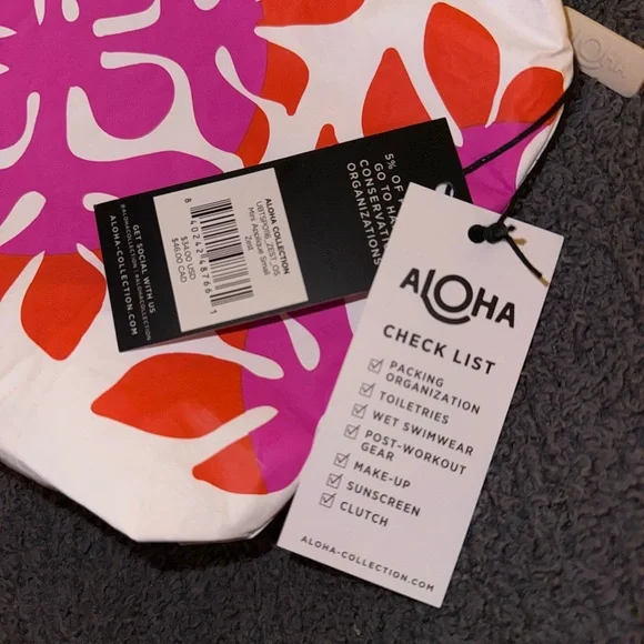 ALOHA Collection Splash-Proof Mini Appliqué Small Pouch in Zest - Picture 8 of 9